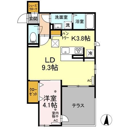 荒井駅 徒歩11分 1階の物件間取画像